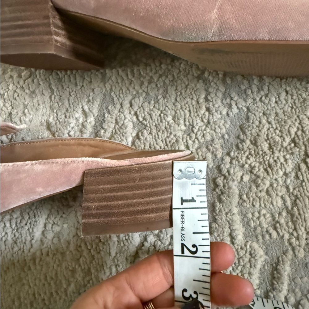 Madewell Willa Loafer Mules pink plush velvet slip on loafer flats size 9 - Picture 10 of 11